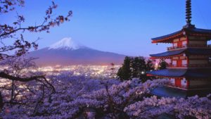 富士山と五重塔